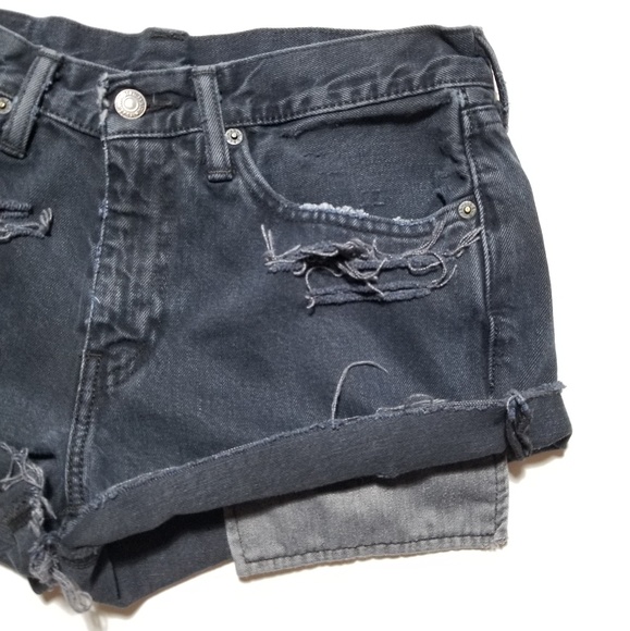 Levi's 514 Distressed Cut Off Jean Shorts - Picture 5 of 8